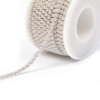 Купить Цепь с жемчугом арт.TBY.05.03.S-1, цв.WHITE/SILVER, 3 мм в Калининграде