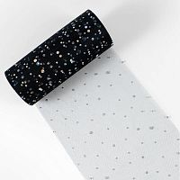 Купить Фатин с блёстками 11г/м², шир. 15см, Черный №21 7128547 в Калининграде