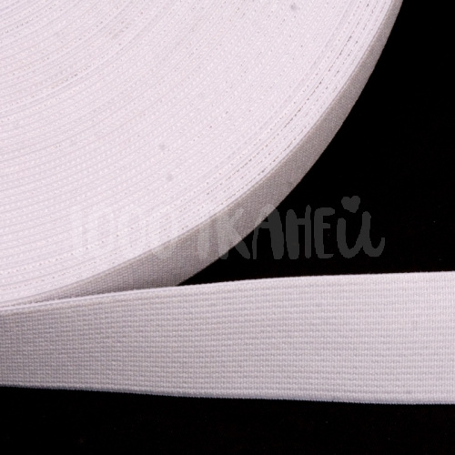 Резинка тканая SOFT 25мм цв. белый Ekoflex Купить Резинка тканая SOFT 25мм цв. белый Ekoflex в Калининграде