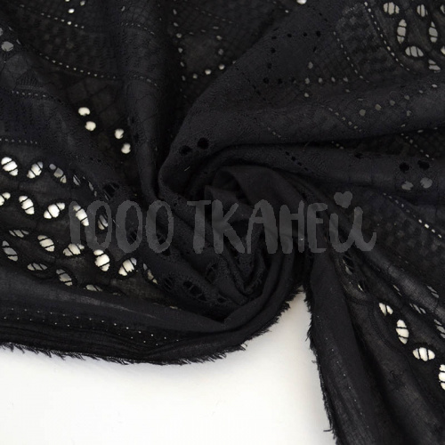Шитье "Листики и квадраты" цв. Черный 125г/м2 шир. 130см Купить Шитье "Листики и квадраты" цв. Черный 125г/м2 шир. 130см в Калининграде