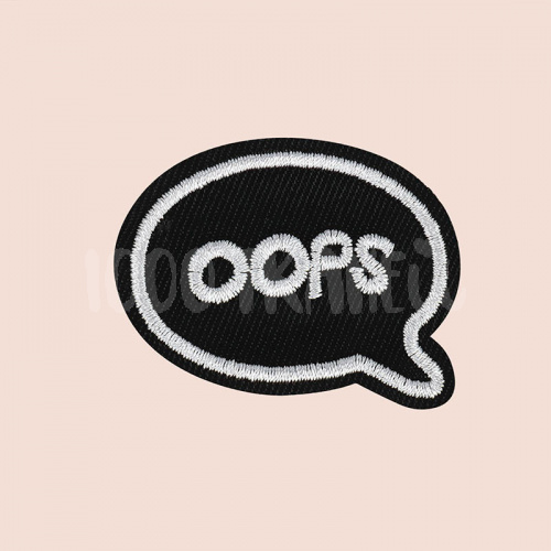 Купить Термоаппликация «Oops», 4,8 × 3,8 см, 7291873, цвет чёрный в Калининграде фото 2