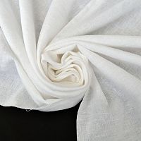 Купить Ткань льняная крэшированная 180г/м² 55% лен 45%виск. шир 145см цв. Белый в Калининграде