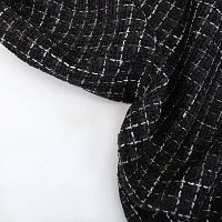 Купить Твид "Шанель" 300 г/м2 шир.150 цв. Черная  клетка (322), Li-543331 в Калининграде