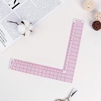 Купить Линейка для кроя и шитья, 21,5 × 21,5 см, цвет прозрачный, 9199898 в Калининграде