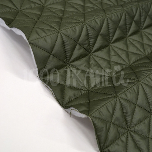 Купить Курточная стежка треугольники Хаки (327)  200гр/м2 шир. 150см YK-5062 в Калининграде