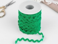 Ткань Тесьма отделочная «Вьюнчик», 5 мм, цвет зелёный производства Китай состав Полиэстер 100%