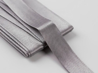 Ткань Косая бейка, 15 мм × 5,4 ± 0,2 м, цвет серый производства Китай состав Полиэстер 100%