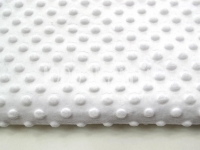 Ткань Плюш Минки дотс белый ПРЕМИУМ 380г/м2 шир.160см производства  состав Полиэстер 100%