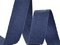 Ткань Тесьма киперная 15 мм хлопок 3,8г/м Темно-синяя производства Китай состав 100% Хлопок