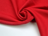Ткань Футер 3-х нитка петля Красный №12 диагональ 340г/м2 шир. 180См производства Турция состав 65% хлопок 35% полиэстер