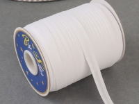 Ткань Косая бейка, хлопок, 15 мм, цвет белый F101 производства Китай состав 100% Хлопок