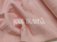 Ткань Муслин двухслойный одноцветный Розовый лимонад 5 КИТ 125г/м2 шир. 135см производства Китай состав Хлопок 100%