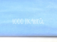 Ткань Велюр хлопковый нежно-голубой  УЦЕНКА 240г/м2 шир. 180см производства  состав 80% хлопок, 20% полиэстер