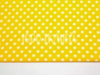 Ткань Горох 8мм белый на желтом 125г/м2 шир. 160см производства Китай состав Хлопок 100%