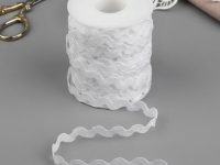 Ткань Тесьма отделочная «Вьюнчик», 5 мм, цвет белый производства Китай состав Полиэстер 100%