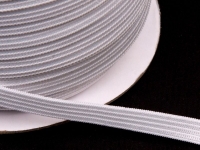 Ткань Резинка вязаная 10мм цв. белый Стандарт производства Китай состав 