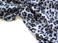 Ткань Штапель Леопард серый 110 г/м²  шир.140 см производства Китай состав 100% Вискоза