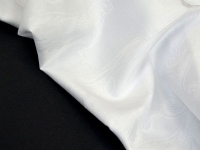 Ткань Жаккард белый цветы Сатин ТУР 125г/м2 шир. 240 см производства Турция состав 100% Хлопок