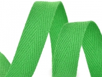 Ткань Тесьма киперная 15 мм хлопок 3,8г/м Зеленый производства Китай состав 100% Хлопок
