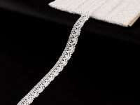 Ткань Кружево вязаное 1354157, 14 мм, цвет кипенно-белый производства Китай состав 100% Хлопок