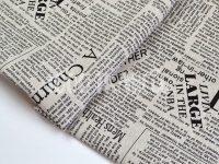 Ткань Ткань Лен "Газета" 140г/м², 30% лен 70% хлопок, шир.150см производства Китай состав Лен 30%, хлопок 70%