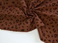 Ткань Фланель 100% хлопок Леопард на коричневом 150 г/м2 шир 150см. производства Китай состав Хлопок 100%