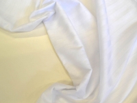 Ткань Одноцветная белая №1 Страйп-сатин ТУР 125г/м2 шир. 240 см производства Турция состав 100% Хлопок