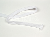 Ткань Шнур для одежды плоский белый 15мм 100% ХБ производства Россия состав Хлопок 100%