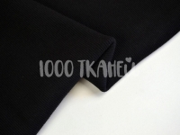Ткань Кашкорсе Черная классика №1 420г/м2 шир. 120См производства Турция состав  95% хлопок 5% лайкра