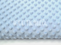 Ткань Плюш Минки дотс нежно-голубой ПРЕМИУМ 380г/м2 шир.160см производства  состав Полиэстер 100%