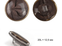 Ткань Пуговицы пластик, вид B301, 20L на ножке, цв.03 коричневый  производства Китай состав 