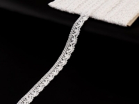 Ткань Кружево вязаное 1354157, 14 мм, цвет кипенно-белый производства Китай состав Хлопок 100%