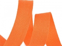 Ткань Тесьма киперная 15 мм хлопок 3,8г/м Оранжевый производства Китай состав 100% Хлопок