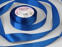 Ткань Лента атласная, 25 мм  цвет синий №40 производства Китай состав Полиэстер 100%
