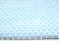 Ткань Плюш Минки дотс нежно-голубой 250г/м2 шир. 180см производства Турция состав Полиэстер 100%