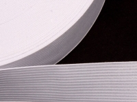 Ткань Резинка вязаная 50мм цв. белый Стандарт производства Китай состав 