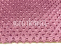 Ткань Плюш Минки Дотс пыльно-розовый 260г/м2 шир. 160см производства  состав Полиэстер 100%