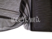 Ткань Фатин мягкий (Еврофатин) Черный оникс №52 15г/м2 шир. 300см производства Турция состав 