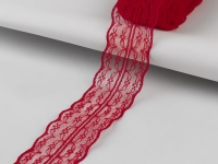 Ткань Кружево капроновое, 45 мм, цвет красный производства Китай состав Капрон 100%