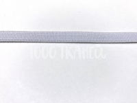 Ткань Резинка бельевая тканая плоская шир. 8мм белая (упаковка 50м) производства Польша состав Латекс 100%