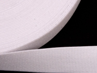 Ткань Резинка тканая SOFT  25мм цв. белый Ekoflex производства Россия состав 