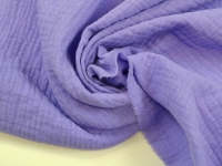 Ткань Муслин двухслойный (жатка) Фиолетовый №70н одноцветный №15 125г/м2 шир. 135см производства Китай состав 100% Хлопок