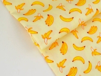 Ткань Бананы на светло-желтом КИТ125г/м2 шир. 160См производства Китай состав 100% Хлопок