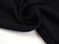 Ткань Рибана черная 215 г/м2 шир. 2х90см производства Турция состав  95% хлопок 5% лайкра
