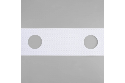 Шторная лента с отверстиями для люверсов, d = 5 см, 10 см, 9705030, цвет белый