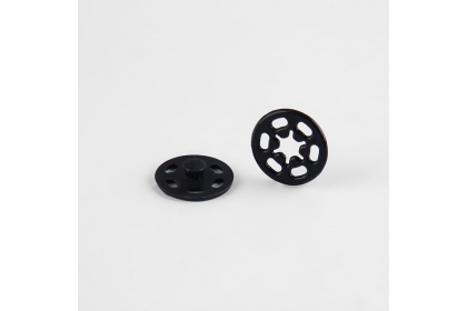 Кнопки пришивные, d = 15 мм, 10 шт, цвет чёрный