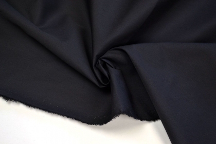 Ткань рубашечная 115 г кв.м 65% полиэстер, 35% хлопок шир.150 см цв.30 Черный