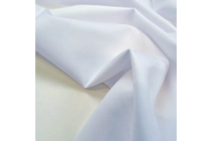 Ткань костюмная Лавсан Одноцветная Белый 240г/м2 153см