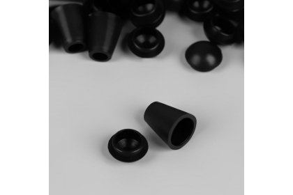 Наконечник для шнура d = 4 мм, 1,7 × 1,2 см,  цвет чёрный
