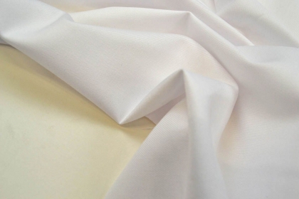 Ткань костюмная Лавсан Одноцветная Белый 240г/м2 153см